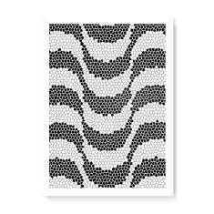 Imagem de Arte Maníacos Quadro Decorativo Optical Ondas Mosaico - 23x16,25cm (Moldura em laca )