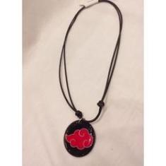 Colar Anime Naruto Pingente Dog Tag Símbolo Nuvem Akatsuki