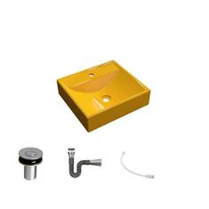 Imagem de Kit Cuba Q39 C/Válvula Click 1''B (2,6cm) + Sifão Cromado + Flexível 