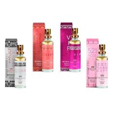 Imagem de Kit 4 Perfume Feminino Amakha Paris 521 Woman Sexy Vip Rose