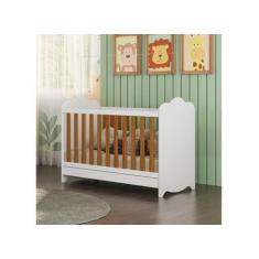 Imagem de Berço Americano Moveis Peroba Clara Provençal MDF mini cama, Branco Ca