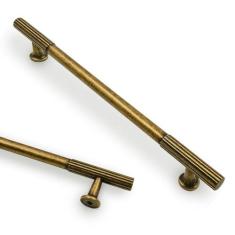 Imagem de Asidrama Pacote com 10 puxadores de armário de cozinha de latão antigo de 192 mm, puxadores de armário de cozinha para puxadores de gaveta de armário