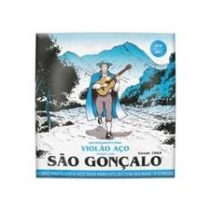 Imagem de Encordoamento Violão 010 Aço Prata Bolinha 11038 São Goncalo