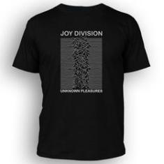 Imagem de Camiseta masculina 100% algodão DASANTIGAS estampa Joy Division - Unknown Pleasures em serigrafia.