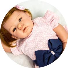 Imagem de Boneca Reborn Menina Corpo de Pano + Enxoval