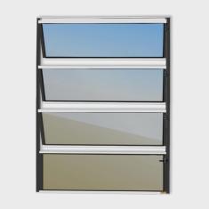 Imagem de Janela de Alumínio Basculante 80x40cm Vidro Espelhado Master Brimak