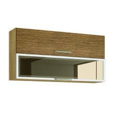 Imagem de Armário De Cozinha Aéreo 2 Portas 1,20m Com Vidro Reflecta Módulo Suspenso