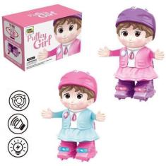 Imagem de Boneca patinadora pulley girl com som e luz colors a pilha na caixa - 