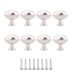 Imagem de Sdjdhej Puxador de armário, 8 peças de plástico de ovo de pombo puxador de gaveta de mesa de molho de orifício único, puxador de gaveta de armário de cozinha e banheiro, puxador de gaveta para