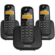 Imagem de Telefone Sem Fio Ts3113 + 2 Ramais Adicionais Com Identificador De Chamadas - Intelbras