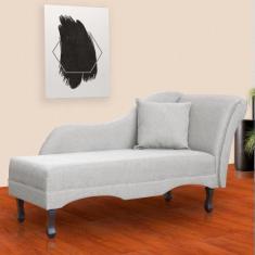 Imagem de Recamier Divã Sofá Olivia Psicologia Consultório Linho Bege - lm decor