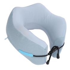 Imagem de Travesseiro de Viagem Em Forma de u de Espuma de Memória, Almofada de Apoio de Pescoço Com Trava de Cordão Ajustável para Assento de Trem de ônibus de Carro de Avião (M)