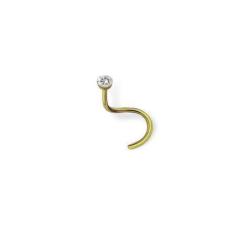 Imagem de Piercing Nostril Folheado com Strass Cristal