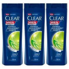 Imagem de Clear Men Controle Da Coceira Shampoo 200ml (Kit C/03)