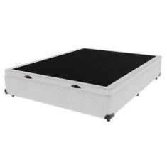 Imagem de Cama Box Com Baú Casal Branco De Madeira 138cm Kazamix - Kaza Mix