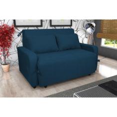 Imagem de Sofá Cama Amora Suede Azul B254 - Matrix