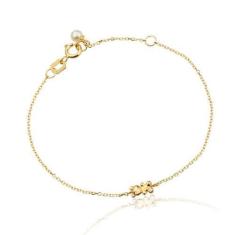 Imagem de Pulseira Infantil De Ouro 18K Ursinho Com Diamante - Agaprime Jóias