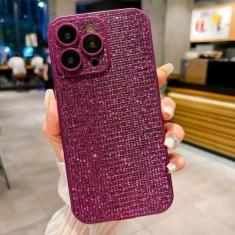 Imagem de Capa de telefone luxuosa com diamante flash para iPhone 14 13 12 Pro 11 Max Fashion Glitter TPU capa de proteção para iPhone 15promax, rosa vermelha, para iPhone 15ProMax