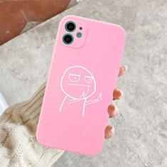 Imagem de Capa de telefone engraçada para iphone 11 12 13 pro max mini capas de dedo médio para iphone 7 8 plus x xr xs max capa traseira macia, rosa t2622, para iphone xs max