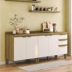 Imagem de Cozinha Compacta 2 Peças com Tampo de 25mm Magnolia Mel/Branco