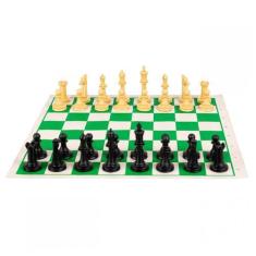 Imagem de Jogo de Xadrez Tabuleiro em Tecido e Peças Plásticas - J004 - JAEHRIG