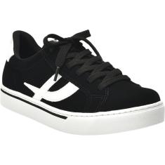 Imagem de Tênis Casual Detalhe V Nobuck Tendência Moda 016-012 Via Marte Preto-Feminino