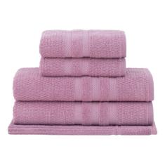 Imagem de Jogo Toalha De Banho 5 Peças 100% Algodão Vanilla Rosa Buddemeyer