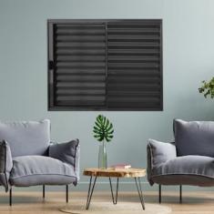 Imagem de Janela Veneziana de Alumínio 3 Folhas 100 X 120cm Linha Modular - Esqu
