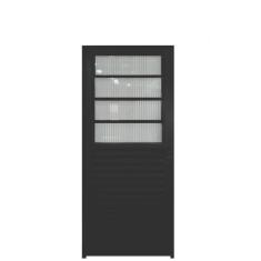 Imagem de Porta de Alumínio com Basculante 210x80cm Lado Esquerdo Hale Esquadrias Preto