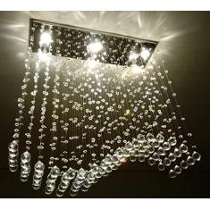 Imagem de Lustre de Cristal para Mesa de Jantar com 70cm de Altura