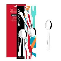 Imagem de Colher de Cha Conjunto Aço Inox Monobloco Talheres 6 peças