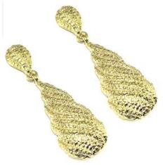 Imagem de Brinco Delicado Para Festa Folheado A Ouro 18k