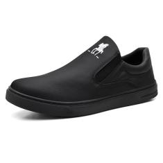 Imagem de Tênis Slip On Casual Masculino Liso com Elástico e Sola Borracha Costurada-Masculino