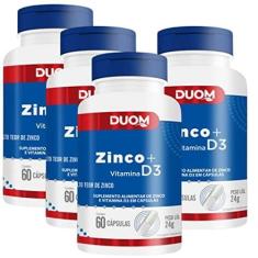 Imagem de Kit 4 Und Zinco + Vitamina D3 60cps Duom