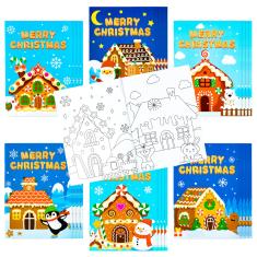 Imagem de Livros Para Colorir Dvbonike Merry Christmas Gingerbread House 24