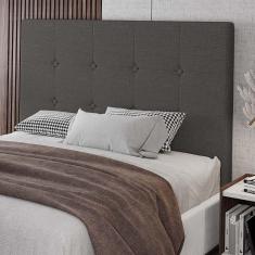 Imagem de Cabeceira Cama Box Casal King Size Luana 193cm Linho Cinza - Abmaza