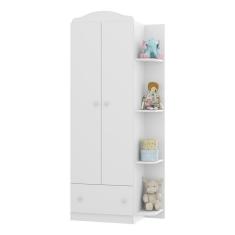 Imagem de Guarda-Roupa / Roupeiro Multimóveis João e Maria 2 Portas e 1 Gaveta Branco/Colorido