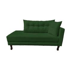 Imagem de Divã Recamier Troya 1,80 Cm Lado Direito Suede Verde
