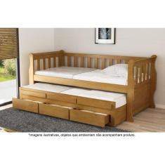 Imagem de Bicama Solteiro com 3 Gavetas em Madeira Maciça Crystal Imbuia - Straub Web