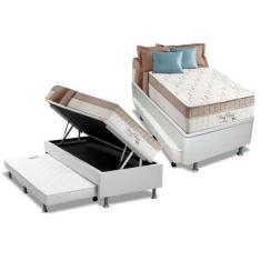 Imagem de Cama Box Baú c/Auxiliar Solteiro: Colchão Molas Anjos Superlastic King