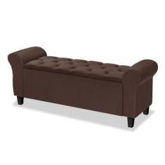 Imagem de Divã Recamier Estofado Capitonê 1.50 Para Cama Queen Dubai Várias Core