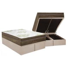 Imagem de Cama Box Baú King: Colchão Molas Ortobom SuperPocket Gold Visco UltraG