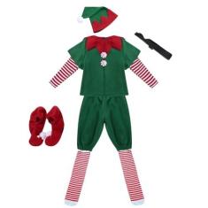 Imagem de Fantasia de Elfos para Crianças, Fantasia de Elfos Adultos | Traje festivo de fantasia de ajudante do Papai Noel | Roupas festivas de Natal, vestido de elfos para cosplay de Natal