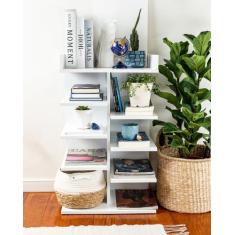 Imagem de Porta Revistas Mesa Organizadora Branca Decora Sala Quarto - Móveis C.