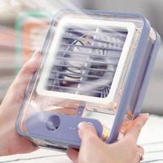 Imagem de Ventilador Climatizador USB Portátil Umidificador LED