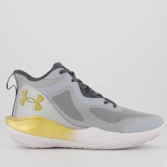 Imagem de Tênis Under Armour Bankshot Cinza e Dourado-Masculino