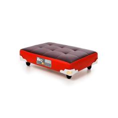 Imagem de Colchão PET Cachorro / Gato Pequeno Castorpet Bed Marrom/Vermelho (40x60x12) - Castor
