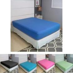 Imagem de Lençol Avulso Queen Malha 100% Algodão Liso Com Elástico - Cozzilar