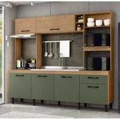 Imagem de Cozinha Compacta 2,45M 6 Portas E 1 Gaveta Mx Móveis Zoe