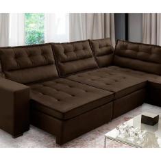 Imagem de Sof  De Canto Retr til E Reclin vel Com Molas 3,00x2,00 Virgi